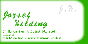 jozsef wilding business card